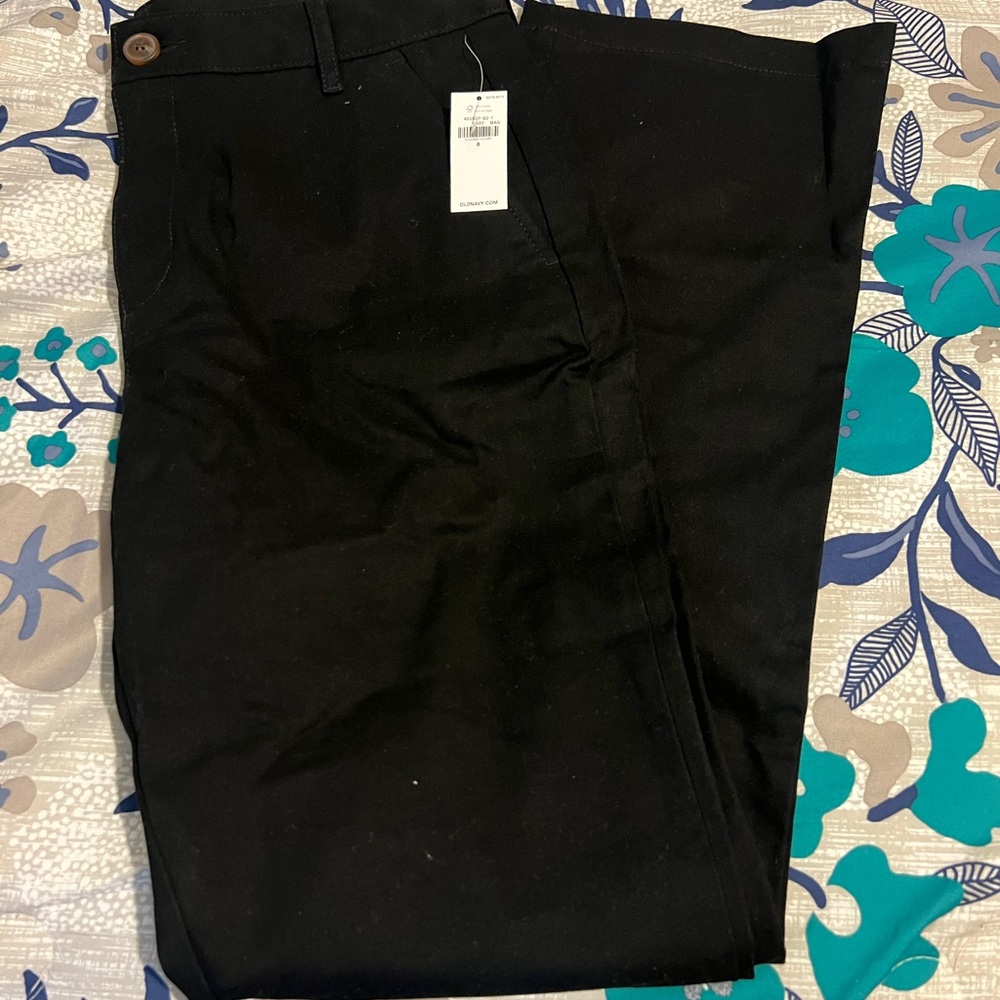 NWT! Old Navy Women’s Black High Rise Flare Adjustable Waist Pants size 8